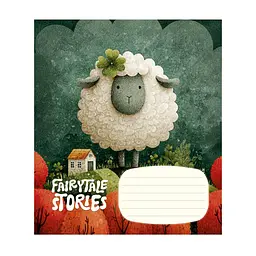 Зошит Школярик Fairytale Stories 12 аркушів коса лінія (012-3755C), в асортименті