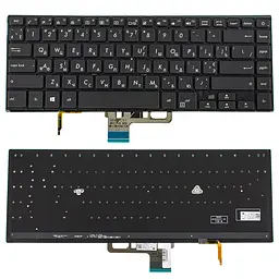 Клавіатура для ноутбука ASUS (UX530 series) rus, black, без фрейма, підсвічування клавіш(оригінал) - мініатюра 2