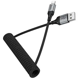 Дата кабель Hoco X121 Nuevo USB to Lightning 2.4A 1.5 м Black - мініатюра 6