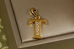 Кулон Xuping Jewelry літера Т 1.5 см лимонний