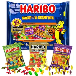 Упаковка желейних цукерок Haribo Sweet or Scary Mix Treat Pack 45шт 600 г - мініатюра 2