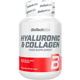 Колаген BiotechUSA Hyaluronic & Collagen 30 капсул