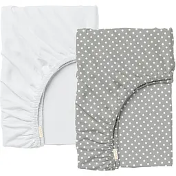 Набір простирадл на резинці Cosas White Dots 60х120х12 см (SetSheet_White_DropGWhite_120x60)