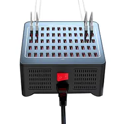 Зарядна станція ILEPO багатопортова на 60 USB портів 300 Вт / мережевий мультизарядний пристрій (19016) - мініатюра 3