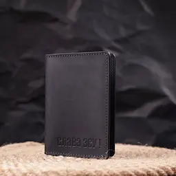 Обкладинка з вінтажної шкіри на військовий квиток Слава ЗСУ Grande Pelle 16750 чорна - мініатюра 7