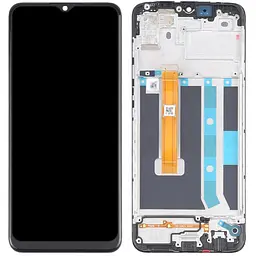 Дисплей Oppo A15/A15s/A35 чорний, з рамкою