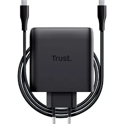 Зарядний пристрій Trust Maxo 100Вт, GaN, 2xUSB-C ,PD/PPS (25527_TRUST) - мініатюра 7