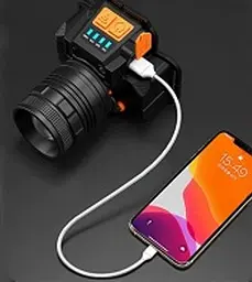 Налобний ліхтар Y10-T6 zoom + датчик руху + microUSB + PowerBank - мініатюра 3