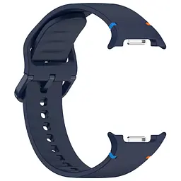 Силіконовий ремінець на смарт годинник Samsung Galaxy Watch 8 40mm/8 Classic 46mm/8 44mm, Silicone, dark blue, зі зручною застібкою, на фітнес браслет, ArmorStandart (ARM86870) - мініатюра 4