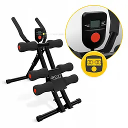 Тренажер для преса 4FIZJO Ab Fit складний, з лічильником Black (P-5905973402606) - мініатюра 3