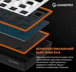 Механічна ігрова клавіатура GamePro GPMK-130R Black USB Hot-Swap Outemu Red Switch - мініатюра 7