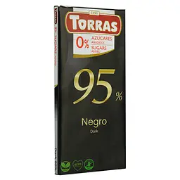 Уцінка. Шоколад чорний Torras 95% без цукру 75 г - мініатюра 2