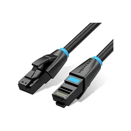 Патч-корд 1м, UTP cat 7 RJ-45 black Vention (IBKBF) - мініатюра 1
