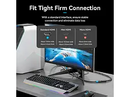 Кабель Vention HDMI Cable for Structure Cabling Engineering HDMI v2.0 8м Black (AAMBK) - мініатюра 10