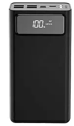 Зовнішній акумулятор Power bank XO PR124 40000 mAh із швидкою зарядкою та ліхтариком чорний - мініатюра 2
