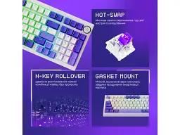 Клавіатура Proove Gaming Slicker Special Edition White/Purple (WKSLSE022416) - мініатюра 9