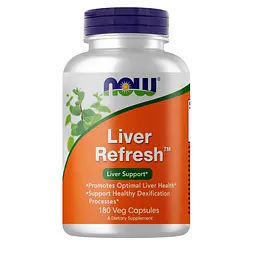 Натуральна добавка NOW Liver Refresh, 180 вегакапсул