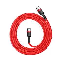 Кабель Baseus Cafule Series Cable Type-C to Type-C PD2.0 60W 3A 2m CATKLF-H09 Red - мініатюра 3
