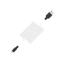 Дата кабель Hoco X21 Silicone MicroUSB Cable 1 м Чорний / Білий - мініатюра 3