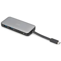 Порт-реплікатор Digitus USB-C > HDMI/2xUSB-A/USB-C/SD/MicroSD/RJ54, Travel (DA-70916) - мініатюра 2