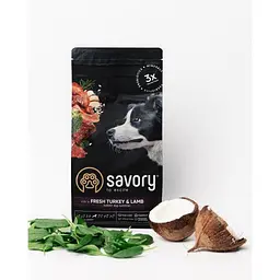 Сухий корм Savory Medium для собак середніх порід, зі свіжим ягням та індичкою, 12 кг - мініатюра 3