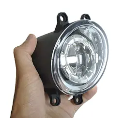 Протитуманні LED Фари круглі косий кут/лінза з ДХО D-100мм/10W/6500K-COB 2 шт. - мініатюра 3