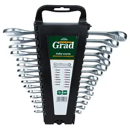 Ключі рожково-накидні Grad 15 шт (6-19, 22 мм) CrV (TR6010965)