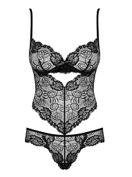 Боді Obsessive Alluria S/M чорний - мініатюра 5