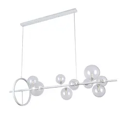 Люстра LED Levistella 918LP267-10 WH+CL, 10 плафонів, чорнобура, сучасний стиль для дому