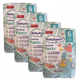 Дитячі підгузки-трусики Babydream Premium 6, (15+ кг), 72 шт