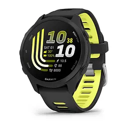 Смарт-годинник Garmin Forerunner 170 з чорно-жовтим силіконовим ремінцем