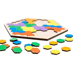 Розвиваюча гра-пазл PuzzleOK Шестикутник Арт-22079, 20 елементів настільна - мініатюра 4