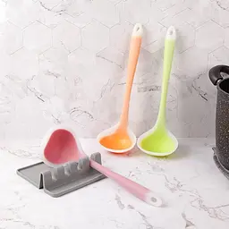 Ополоник силіконовий з петлею для підвішування 29 см, Kitchen Master Блакитний 85708 - мініатюра 4