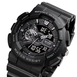 Чоловічий наручний годинник 1688 All Black. Skmei acs0030629 - мініатюра 3