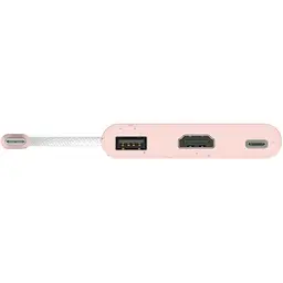 Багатопортовий мультиадаптер J5create JCA379ER-N, USB Type-C 3-в-1 рожевий - мініатюра 3