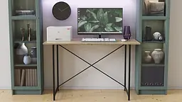 Стіл письмовий Line Лайт Ferrum-decor 750x1200x600 Чорний метал ДСП Дуб Сонома 16 мм (FRD-104860) - мініатюра 3