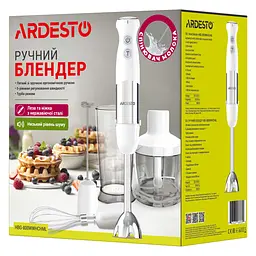 Блендер Ardesto занурювальний 800 Вт біло-сріблястий (HBG-800WWHCHML) - мініатюра 13