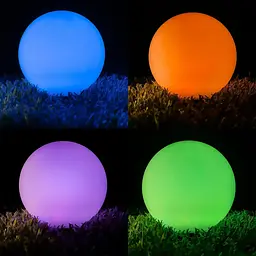 Садова декоративна RGB куля Lumiled ATRIS 20 см на сонячній батареї - мініатюра 6