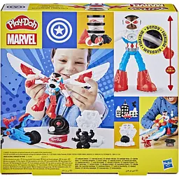 Набір для творчості Hasbro Play-Doh Marvel з масою для ліплення Капітан Америка з мотоциклом (G0555) - мініатюра 2