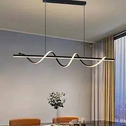 Закручена LED люстра у чорному корпусі в 2-х розмірах | Арт. H 22L BK | Line F - мініатюра 6