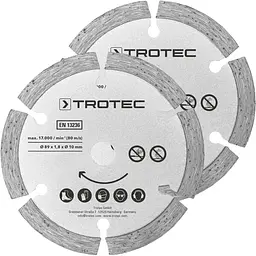 Диск відрізний алмазний Trotec 2 Diamond 2 шт 89х10х1,8