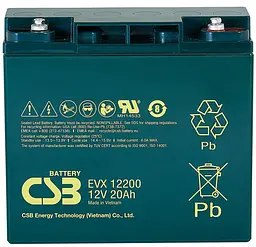 Акумуляторна батарея для ДБЖ CSB / 12 V / 20 А*ч (EVX12200)