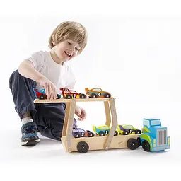 Дерев'яний мегатягач автомобілів Melissa&Doug (MD12759) - мініатюра 4