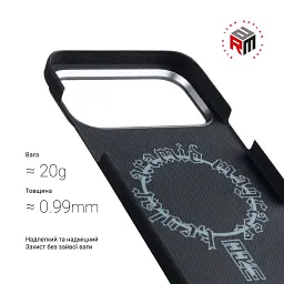 Чохол до мобільного телефона Armorstandart BlackIcon Aramid Plain MagCase Apple iPhone 18 Pro Max Black (ARM92837) - мініатюра 3