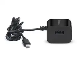 Мережевий зарядний пристрій REAL-EL CH-217 (2USB, 2.1A) Чорний + кабель Lightning - мініатюра 3