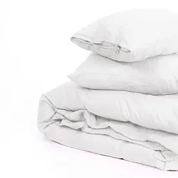 Комплект постільної білизни MirSon Natural Linen Winter flower льон King Size білий (2200008249205) - мініатюра 2