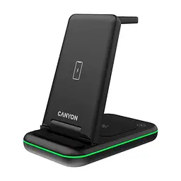 Зарядний пристрій Canyon WS- 304 Foldable 3in1 Wireless charger (CNS-WCS304B)