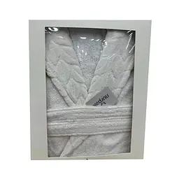 Халат банний Soho Leaves White білий розмір S/M (S/M Leaves White) - мініатюра 3