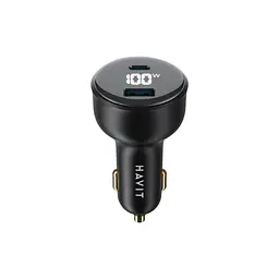 Автомобільний зарядний пристрій HAVIT HV-CC100W 100W USB+USB-C HAVIT (28099-000) - мініатюра 2