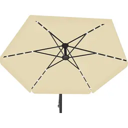Садова парасоля GardenLine GAO1503 Banana з LED підсвіткою Beige [144770] - мініатюра 7